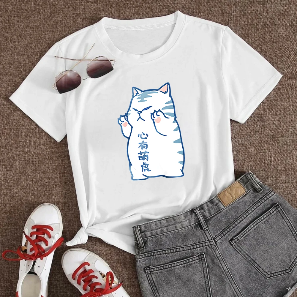 

Round Neck Women Shirt Personality Style Design Exquisite High Quality Short Sleeve Simplicity Dynamic Casual Summer Top