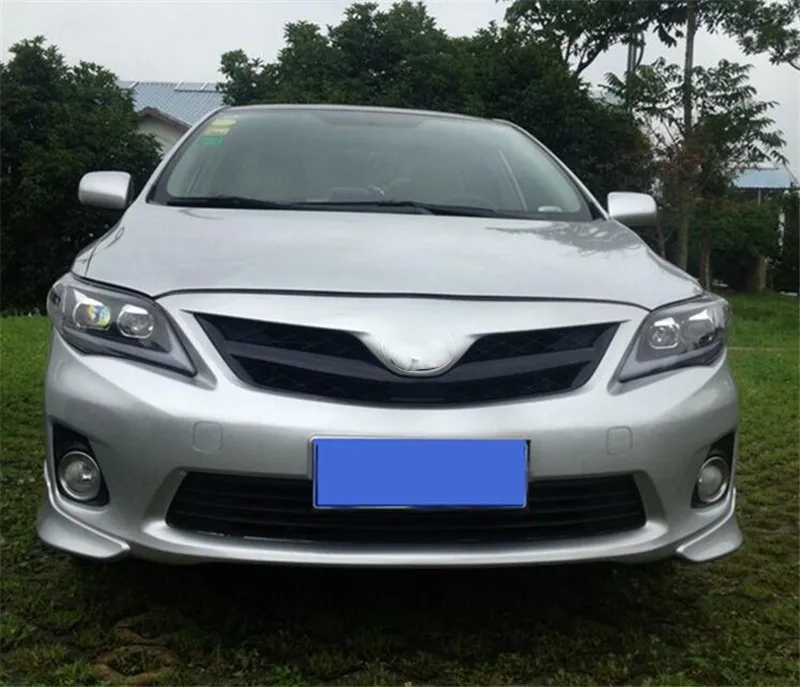 For 2 pieces/sets Car Front Bumper Splitter Lips Toyota Corolla 2011 12 13 Front Bumper Diffuser Protector Lip Body kit spoiler