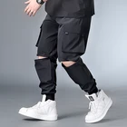 Мужские новые шаровары большого размера, мужские осенние брюки-джоггеры в стиле хип-хоп, мужские хлопковые повседневные брюки в уличном стиле, съемные брюки