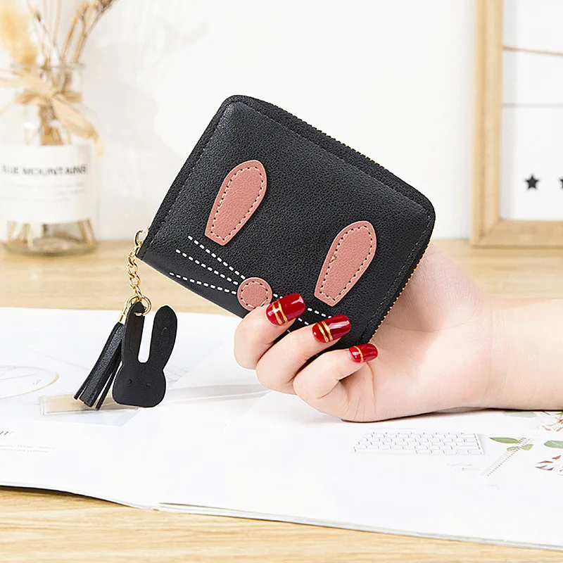 Женский кошелек с отделением для монет женский короткий кисточкой держатель