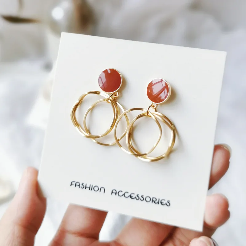 Женские серьги подвески ZRHUA модные с геометрическим рисунком современные