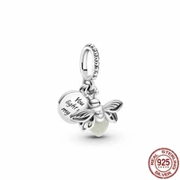 2021 new 925 sterling silver luminous firefly charm fit original 3mm braceletbangle for women birthday fashion jewelry gift