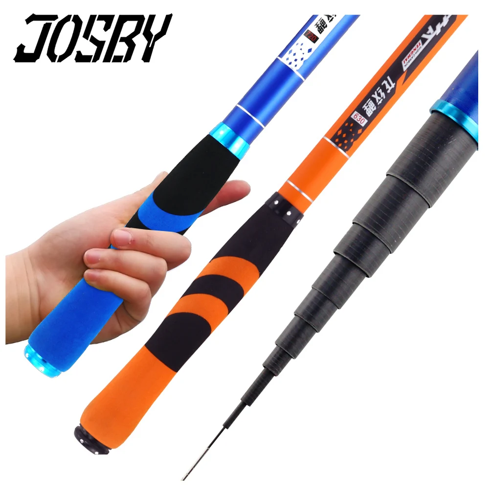 JOSBY 2020 новый углеродного волокна поток телескопический удочки для рыбалки ручная штанга рыболовная Кормушка Для Тип удочки для рыбалки на карпа, 2,7/3,6/4,5/5,4/6,3/7,2 м - изображение