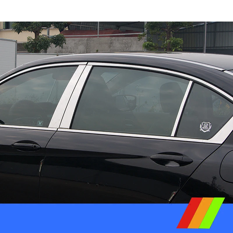 Lsrtw2017 304 нержавеющая сталь окна автомобиля планки для honda accord 2008 2009 2010 2012 2011 2013 8th accord