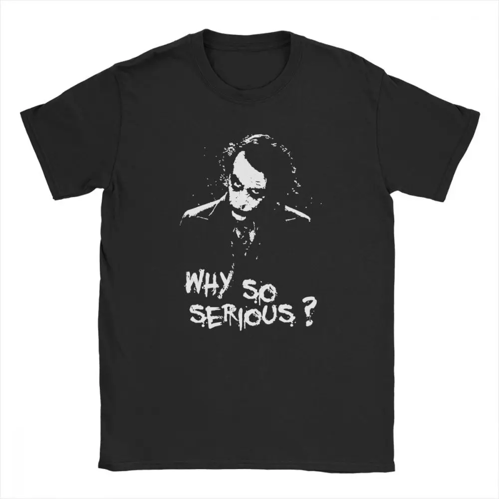 Джокер из &quotТемного рыцаря&quot почему так Тяжелая Мужская футболка Humor 100% хлопок