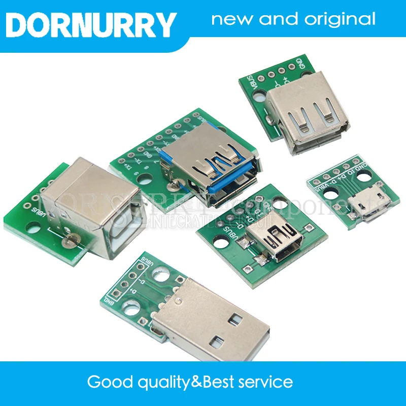 

1 шт. USB разъем «папа»/мини микро USB адаптер DIP 2,54 мм 5-контактный разъем «Мама» Тип в USB2.0 конвертер PCB «мама» DORNURRY