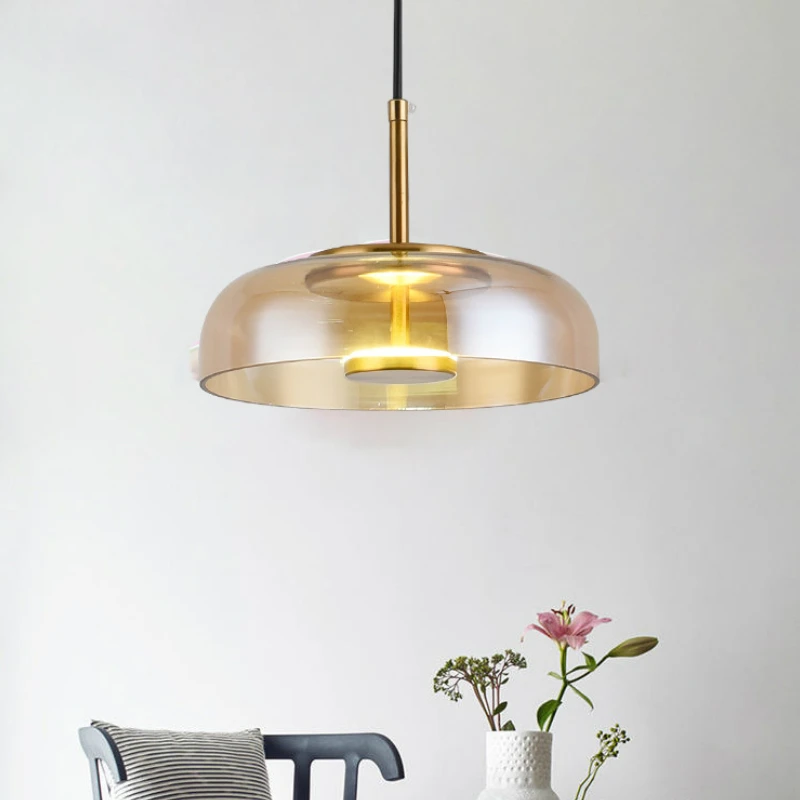 Роскошный Медный Подвесной светсветильник льник в стиле постмодернизма цветная