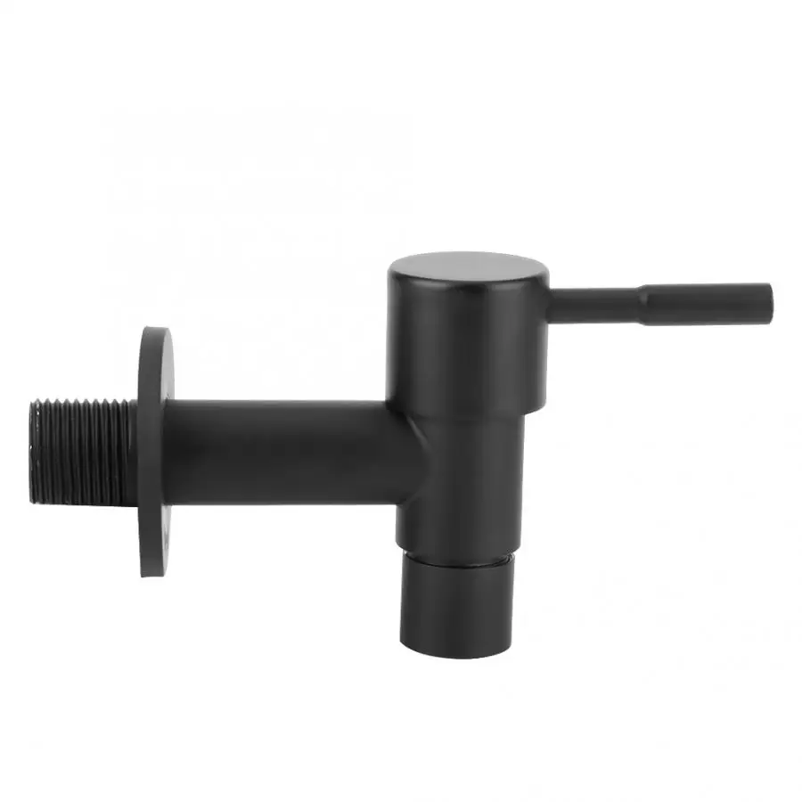 Bathroom Faucet Stainless Steel Black Quick Single Cold Mop Pool Water Tap Male Thread G1/2in Hot and | Обустройство дома