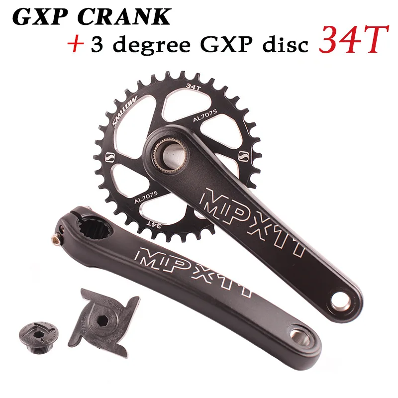 

Mountain Bike All-in-One Chianring 6 Degree GXP DISC Crankdisk 30/32/34/36/38T Modified Chain Wheel Crankset