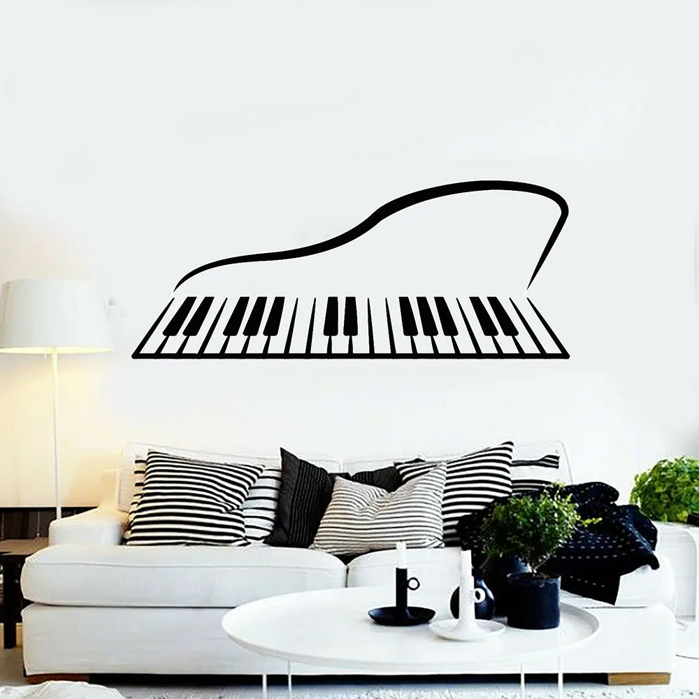 Абстрактная виниловая настенная наклейка s Piano музыкальный инструмент Pianoforte