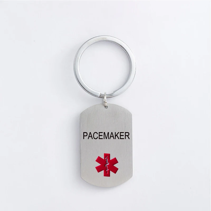 Новый красный МЕДИЦИНСКИЙ ТРЕВОГА из нержавеющей стали брелок выгравированы