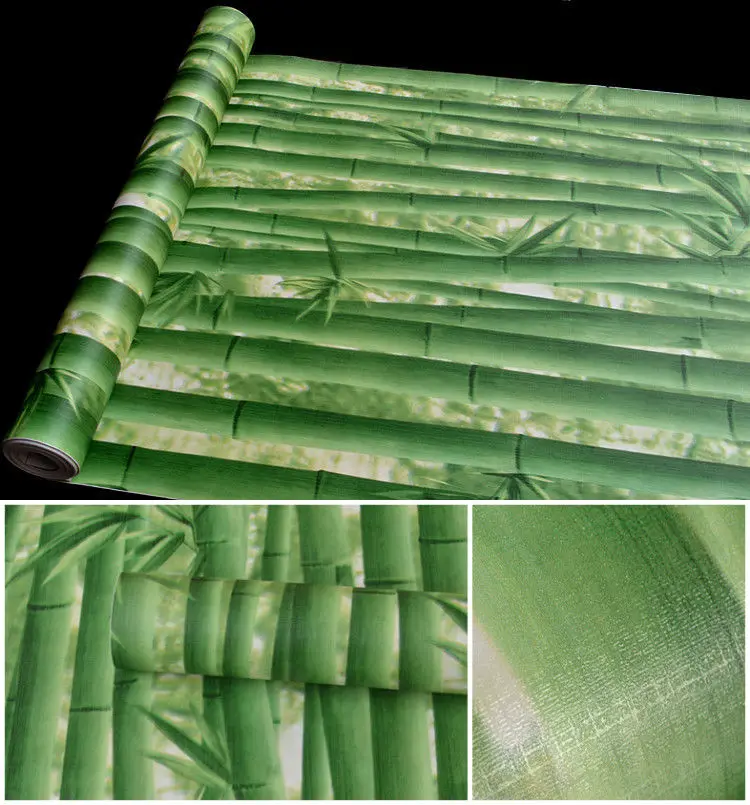 Декоративные самоклеящиеся обои из ПВХ Зеленый тростник Ивовый лист фоновая
