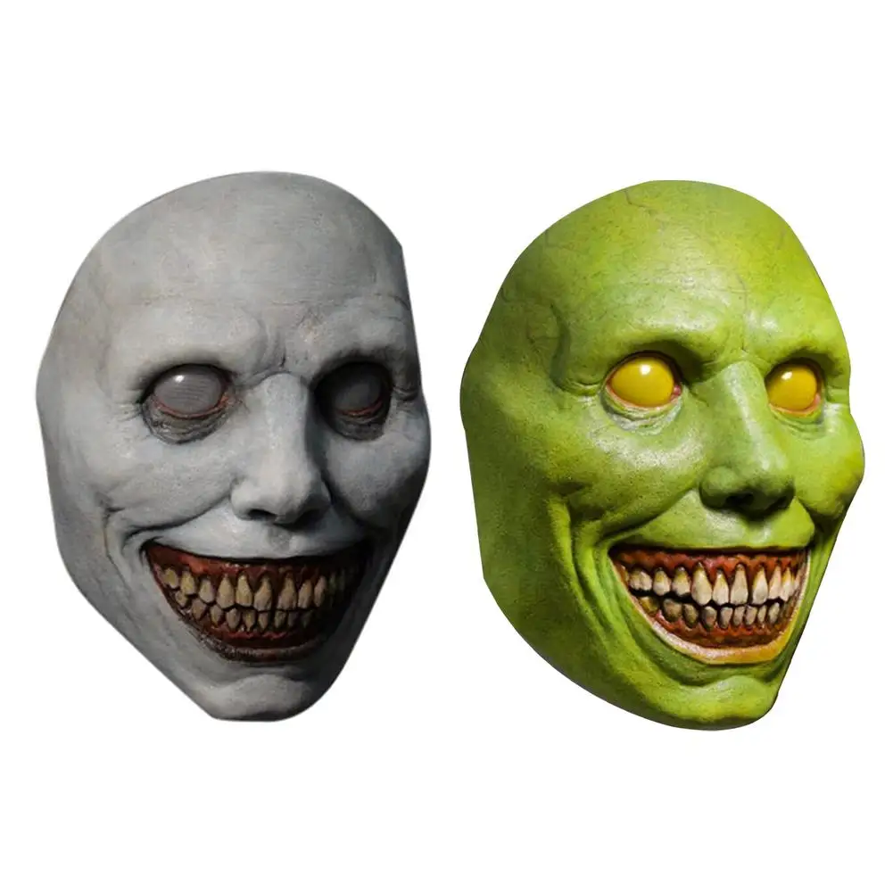 

Creepy Halloween Face Cover Grinning Demon Evil Scary Cosplay Halloween Headgear Prop Suitable For Horror Holiday Party Prop
