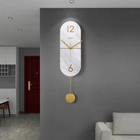 pendulum wall clock modern nordic clocks wall home decor silent sandstone watches luxury living room decoration reloj de pared