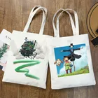 Howl's Moving Castle Miyazaki Hayao Studio Ghibli, женская элегантная парусиновая сумка, сумки на плечо, Повседневная сумка для покупок, женская сумка