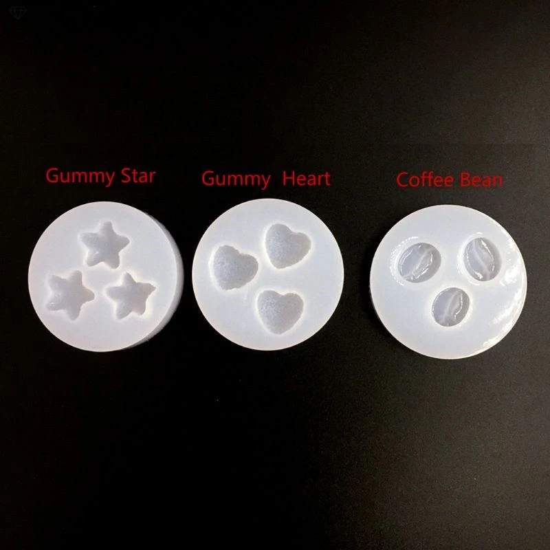 

Handmade Sugar Love Star Heart Soft Candy Pendant Mold Coffee Bean Gummy Candy Slilcone Resin Molds Jewelry Making Tools