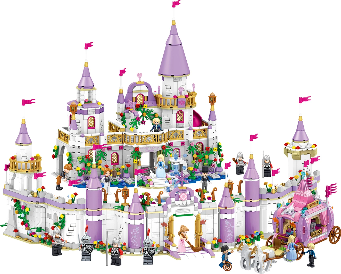 

compatible LE girl dis castle building block toys fro gift snow tower ice educational play house brick undersea world