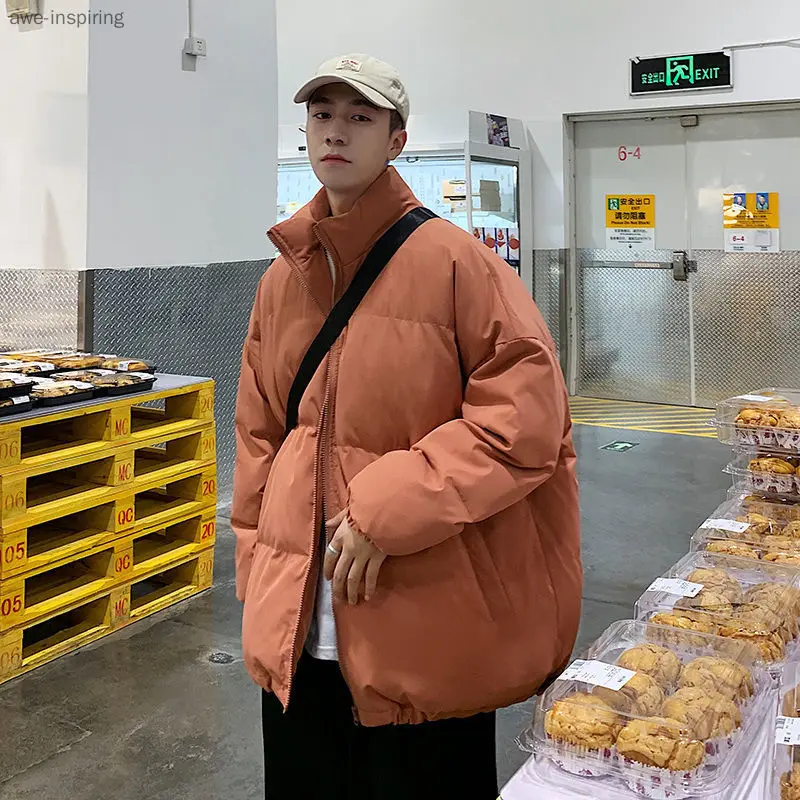 

Мужская стеганая куртка Awe-inspiring, утепленная, свободная, теплая, 2021