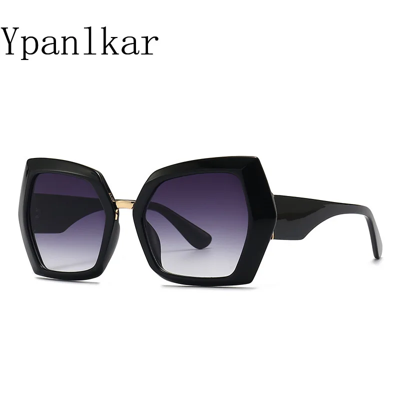 

Fashion Luxury Brand Sunglasses Women Oversized Square Luxury Brand Fashion Big Frame Retro Women's Gradient Sunglasses Driving