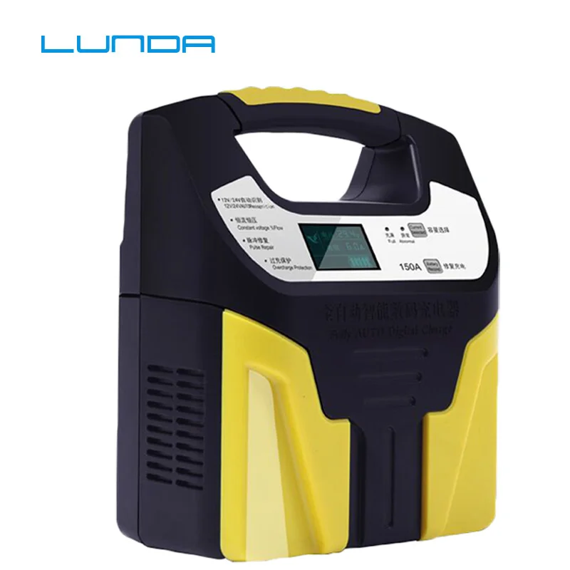 12V 24V Car Lead Acid Battery Chargers Auto Motorcycle Truck Smart Fast Charger Fully Automatic LCD Charge | Автомобили и