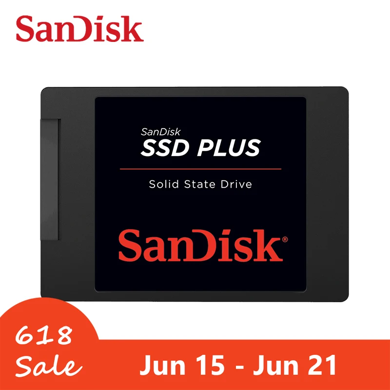 Sandisk Внутренний твердотельный Накопитель SSD 120 ГБ 240 480 SATA III Plus HDD жесткий диск для
