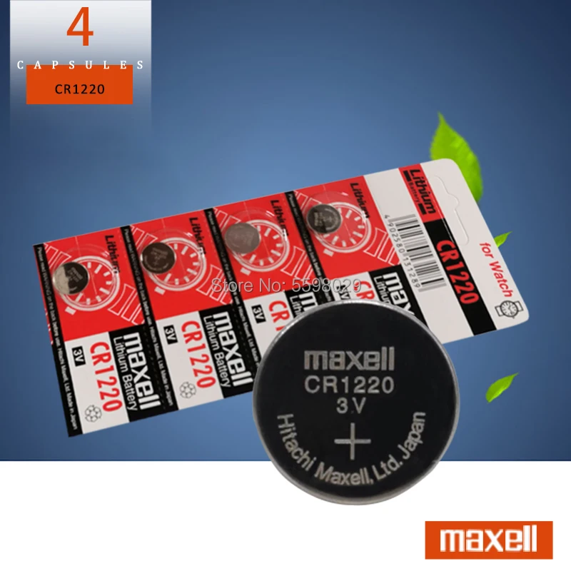 4 шт. Оригинальный аккумулятор для maxell cr1220 3v DL1220 BR1220 ECR1220 LM1220 KCR1220 KL1220 игрушек с