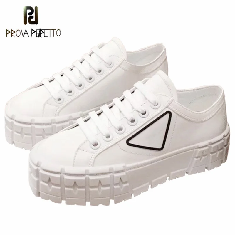 

Luxury Brand Women Platform Sneakers Lace Up Canvas Shoes Round Toe Flat Platform Shoes Casual Thick Sole Shoes Basket Femme
