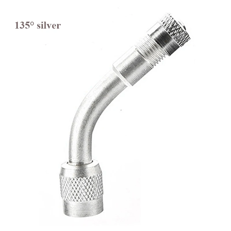 Air Tyre Valve Tire Valve Stem Extenders Extension Adapter 45/90/135 Degree Angle Brass for Car Truck Motorcycle Electric car - Цвет: 135 Degree silver