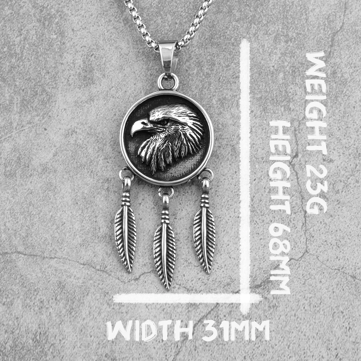 Индийский Орел перо Длинные Для мужчин ожерелья подвески цепочки в стиле панк