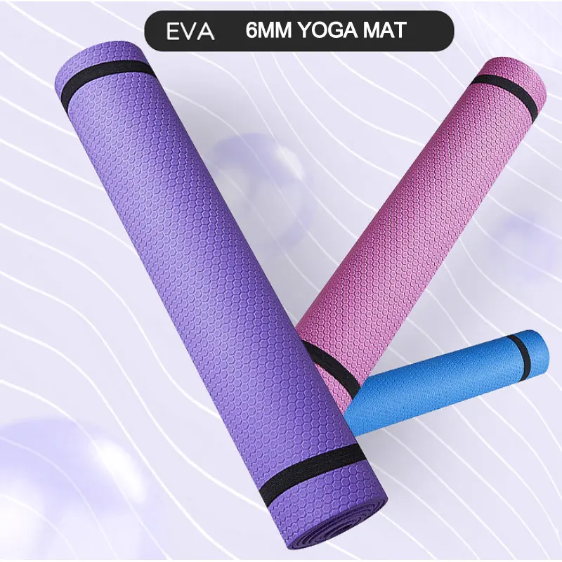 EVA 6 мм коврик для фитнеса и йоги Противоскользящий спортивный женский