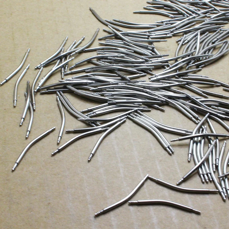 1000 шт. в партии изогнутые Пружинные стержни 1 5 мм от 12 до 24 булавки для часов из