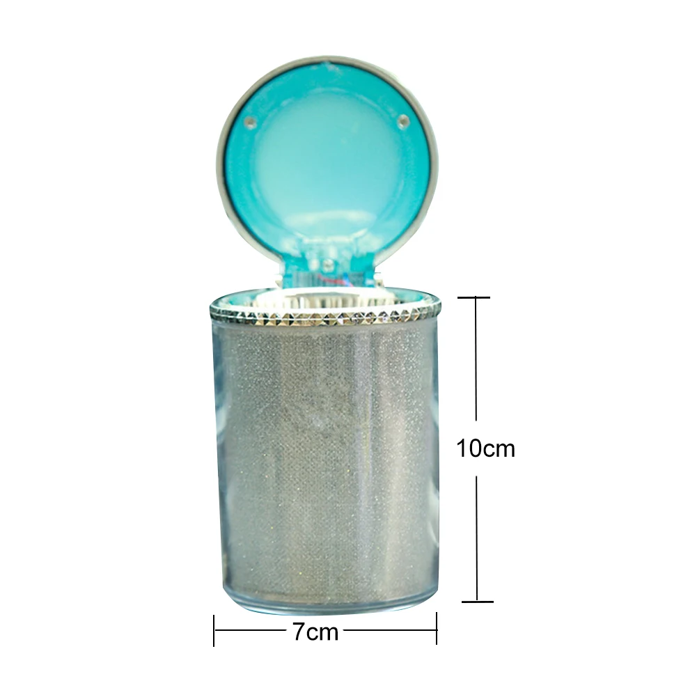 

Universal LED Car Ashtray Garbage Coin Storage Cup Container Cigar Ash Cup Holder with Lid Black Car Styling Anti-soot Leakage