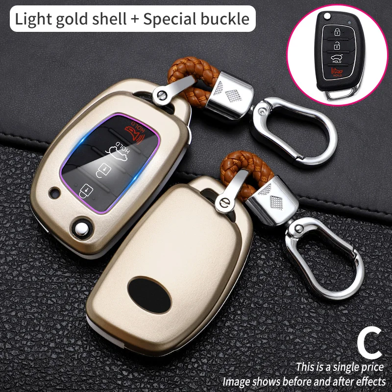 

Carbon Fiber Car Smart Key Cover Case Fob For Hyundai Solaris i10 i20 i30 i35 i40 IX45 Car Protect Button Shell Accessories