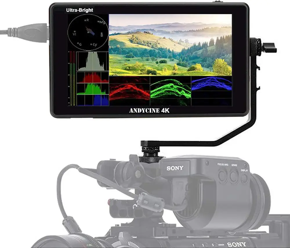 ANDYCINE C6/C6S 6 дюймов 2600 нит Камера полевой монитор HDR/3D LUT 4K HDMI SDI с сенсорным экраном