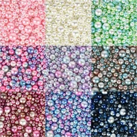360pcspack 3 10mm mix size beads colorful resin imitation pearl no hole loose beads for diy jewelry necklace making craft decor