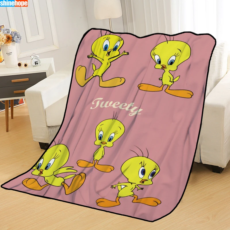 Одеяла на заказ, детское одеяло Tweety Bird, s, мягкое, TR, сделай сам, для украшения картины, для спальни, пледы, одеяло для путешествий - Цвет: 14