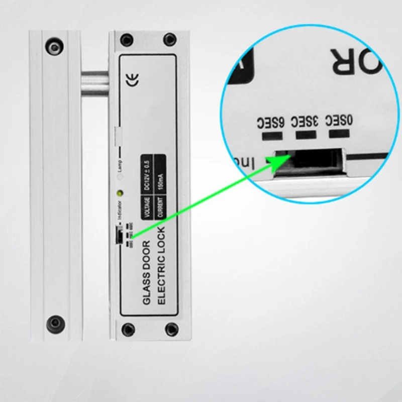 Электронный дверной замок электрический узкий безопасный врезной время