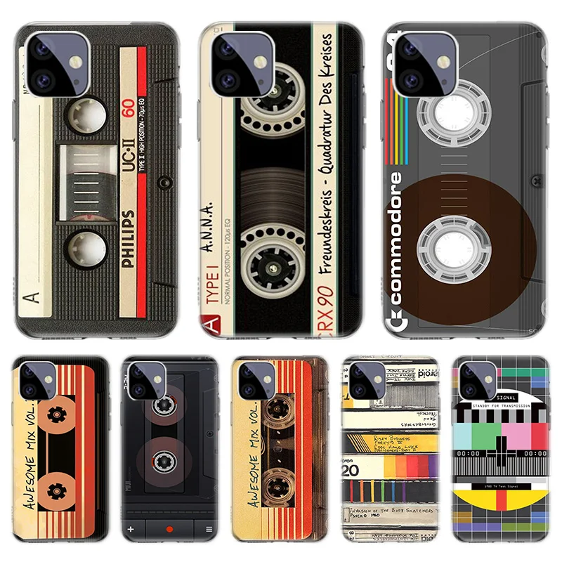 

Mixtape Vintage Magnetic Silicone Case For Apple iPhone 12 11 Pro Mini X XR XS Max SE 2020 7 8 6 6S Plus 5 5S Cover