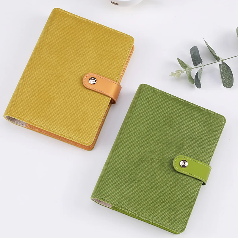 A6 Pu Cover  Notebook Korea Simple Design  University Notepad Business Notepad Loose Leaf Notebook