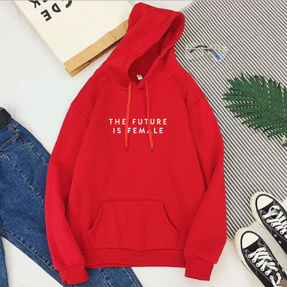 

The Future Is Female Hoodie Plus Size Womens Tops Pink Women Harajuku 2020 Feminist Clothing Aesthetic Oversized Hoodie