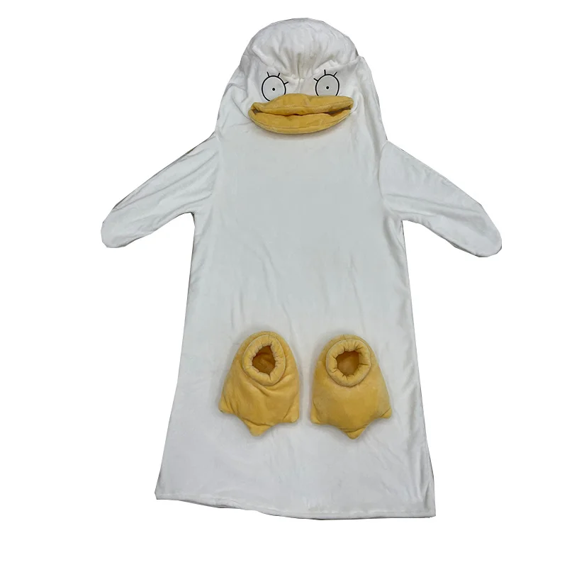 Man Women Japanese Anime Gintama Elizabeth Long Loose Pajamas Slippers Couples Flannel Nightgown Nightdress Autumn Winter 2021