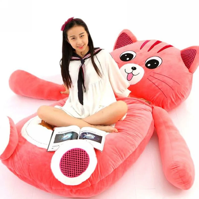 Dorimytrader Гигантский мультфильм Спальный мешок Мягкие плюшевые животные Beanbag Лягушка Медведь Обезьяна Cat Кровать Коврик Tatami Диван Мат DY60497