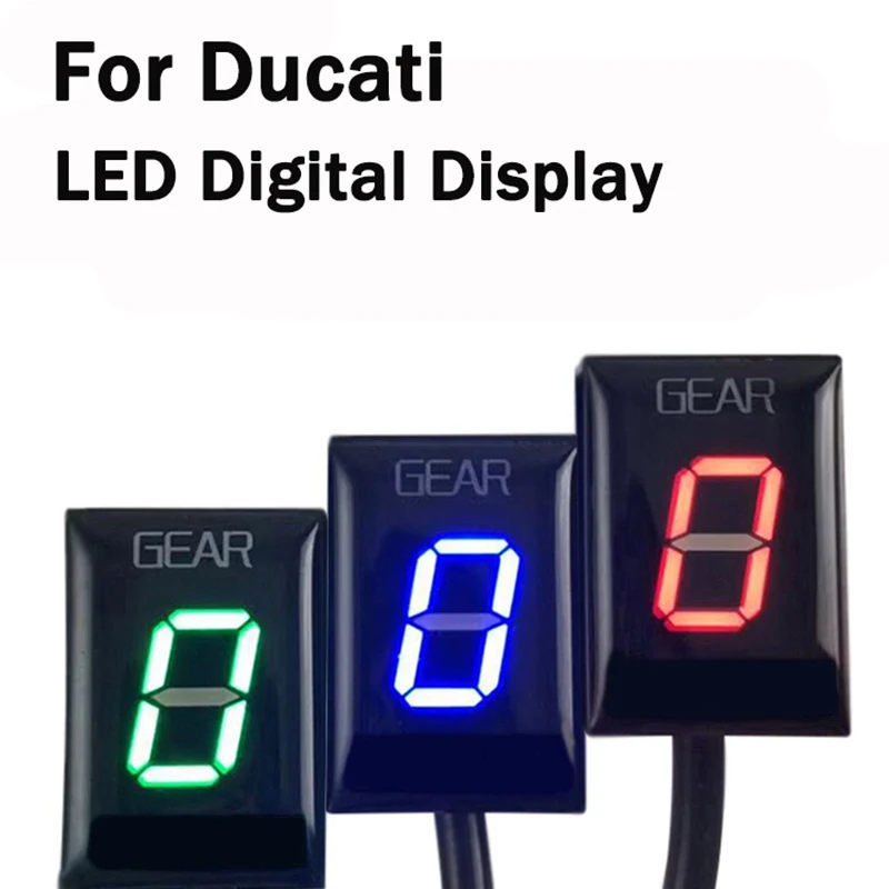 Мотоцикл светодиодный цифровой дисплей шестерни 1-6 индикатор скорости для Ducati