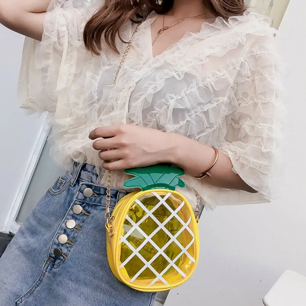 Женская милая сумка на плечо для девочек мини сумка-мессенджер в форме ананаса и