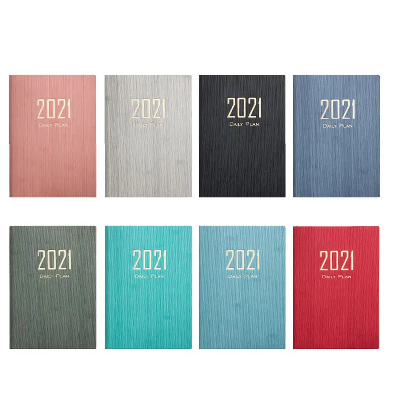 

2021 Planner Agenda Daily Weekly Monthly Planner Student Planner 2021 Calendar 8.2"X 5.6" Leather Cover DQ-Drop