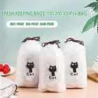 100200 шт. Многоразовые Пакеты для хранения продуктов, Эластичные крышки чаши, кухонный пакет для морозильной камеры для оставшейся еды, крышка для фруктов, кухонный Органайзер