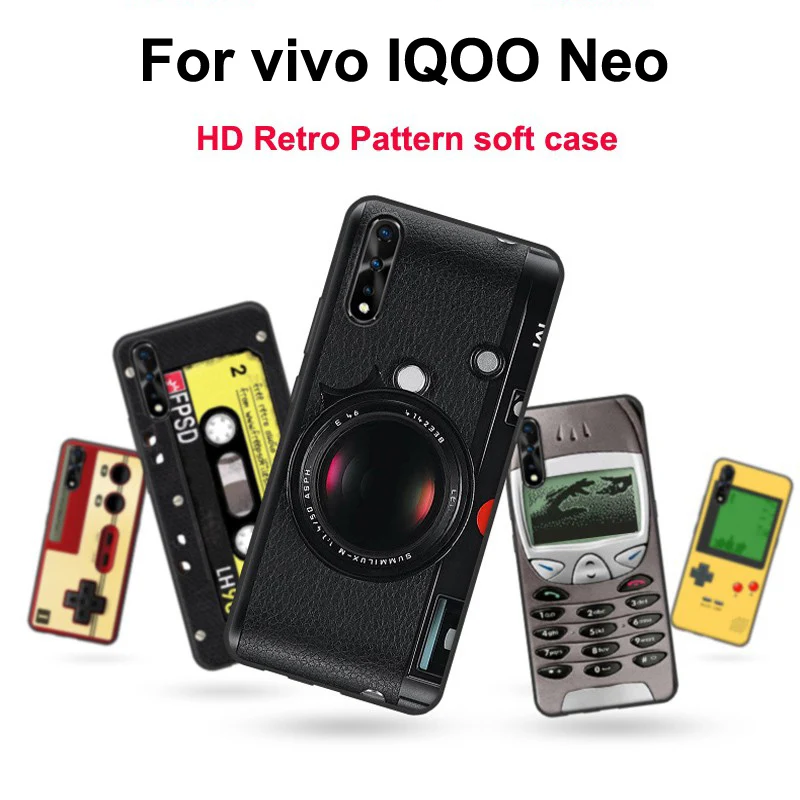 6.38&quot Silicone coque For vivo IQOO Neo case IQOONeo back cover retro Painted soft Protect Shell fundas | Мобильные телефоны и