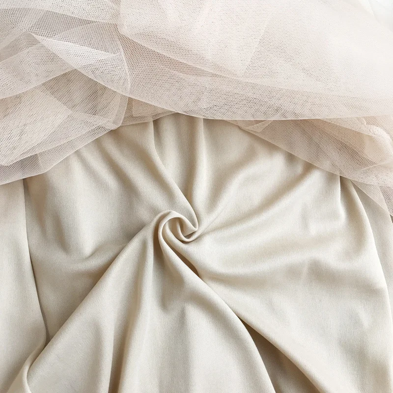 

High Waist Beige Skirt Women Girls Lolita Style Princess Multilayer Tiered Skirt Ladies Long Summer Thin Mesh A Line Puffy Skirt