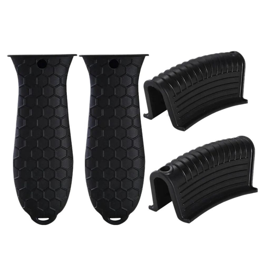 

Handle Pot Silicone Cover Sleeve Pan Holder Covers Heat Resistant Ear Grip Rubber Assist