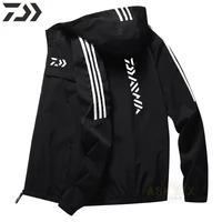 2021new daiwa thin mens hoodie fishing jacket breathable quick dry daiwa fishing shirt windproof casul outdoor sport clothes